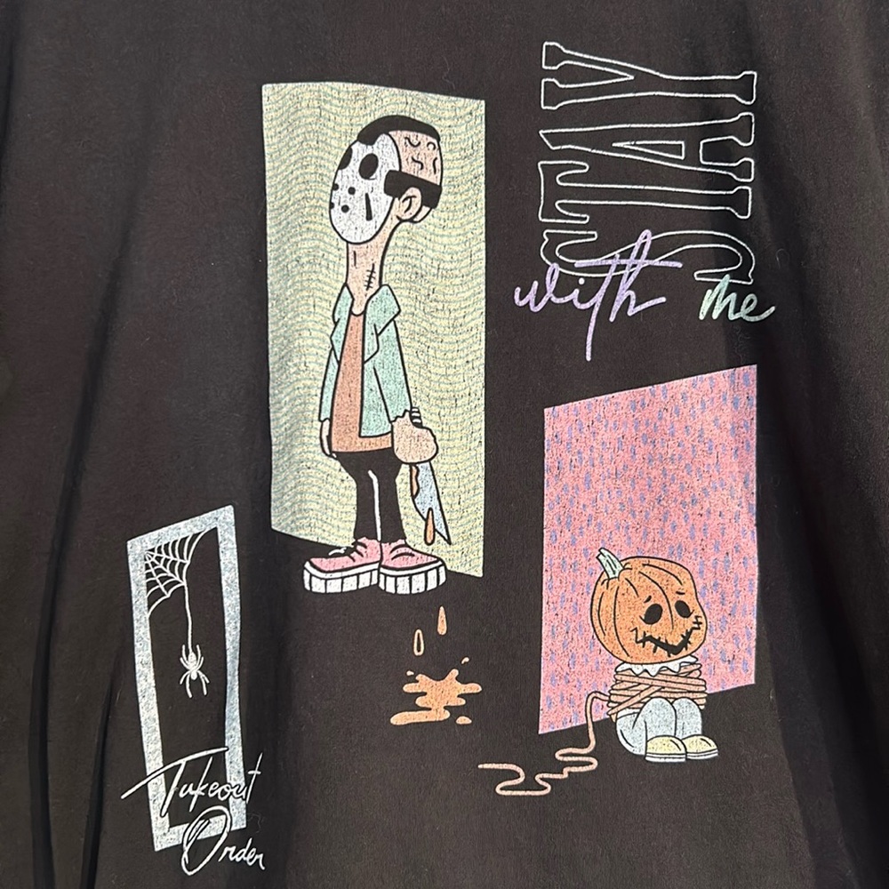 Weird Halloween Serial Killer Pumpkin spider Tshirt